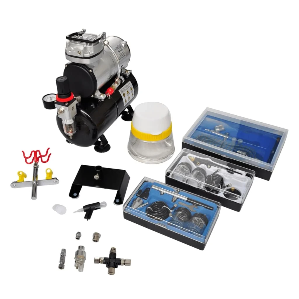 PointZero Airbrush Dual Action Airbrush Kit mit 3 Airbrushes