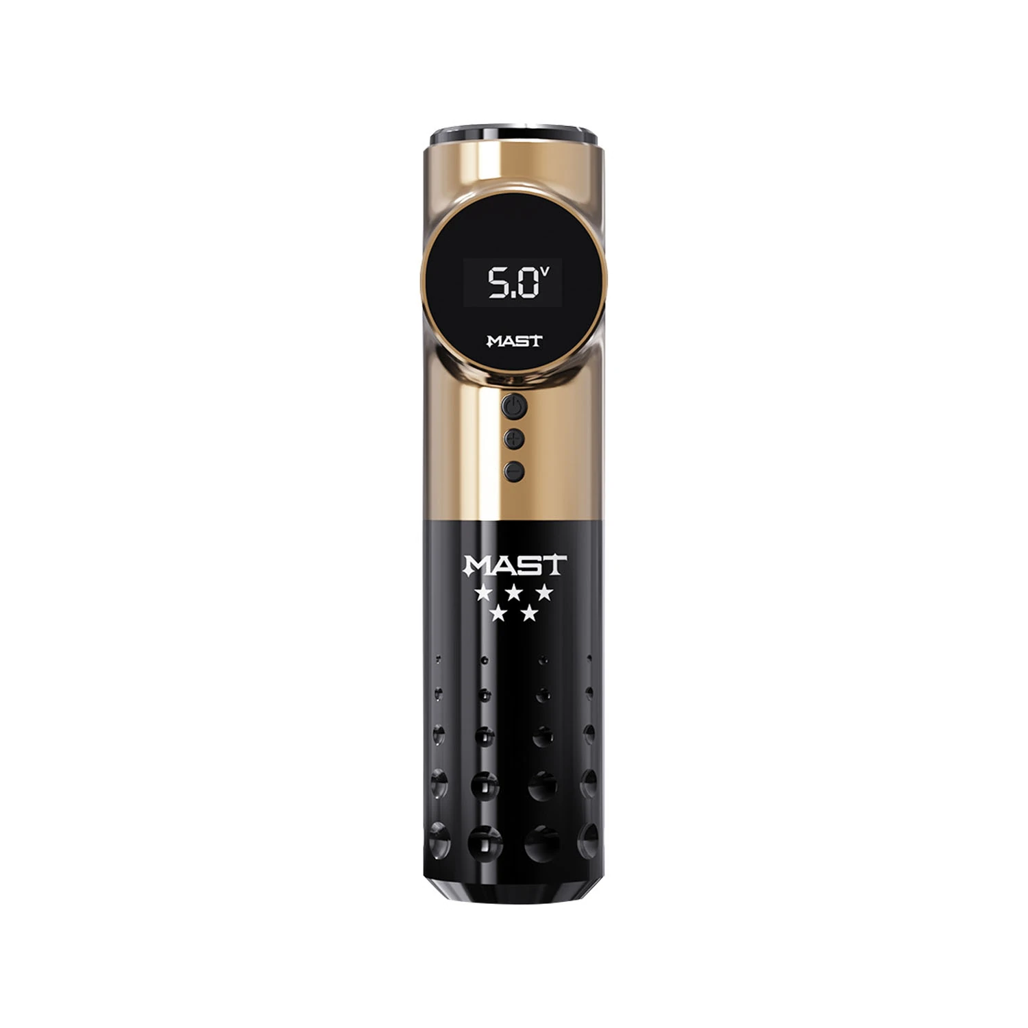 Dragonhawk Mast Archer 5 Star Series Pro kabellose Pen Tattoo Maschine – Schwarz/Gold – 3,5 mm Hub
